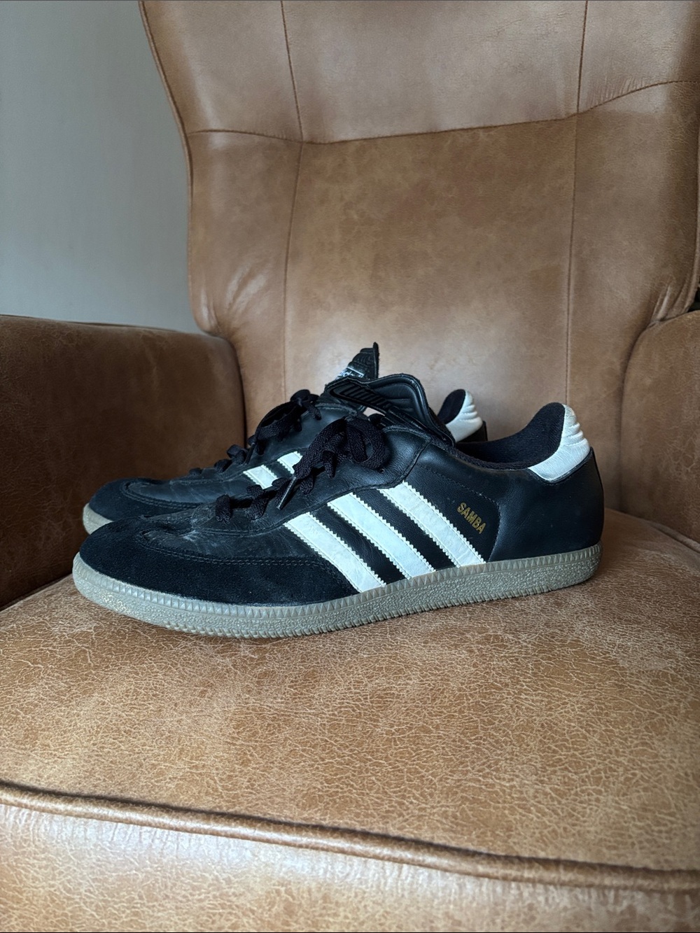 adidas Samba Black with White Stripes Casual Sneakers